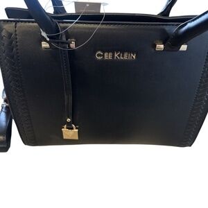Cee Klein Handbag Bag Multiple Compartments Shoulder/Crossbody Strap Black
